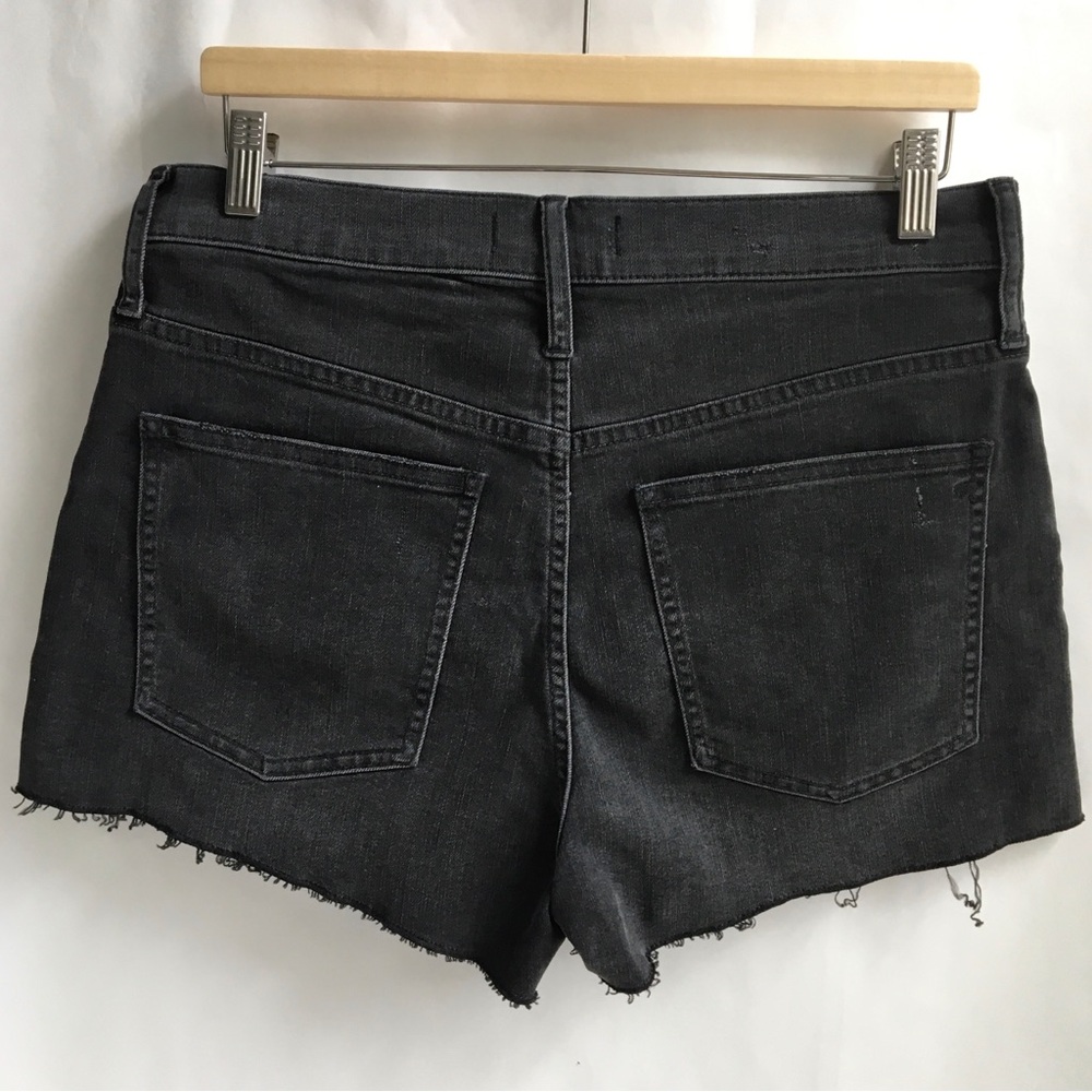 Madewell The Perfect Jean Short Ripped Edition in Underwood Wash Black Size 30 - Picture 3 of 17